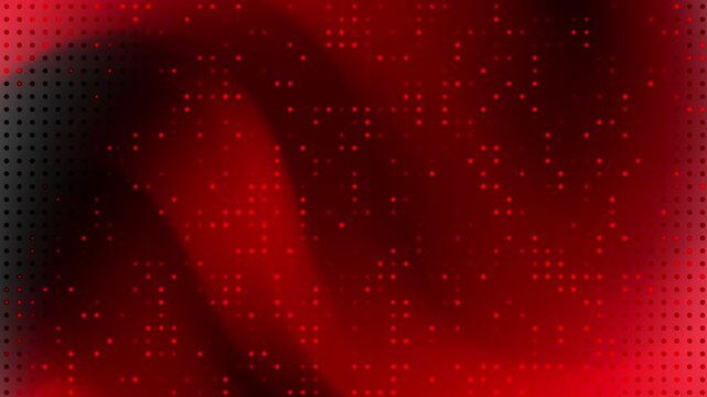 Abstract red and black background with a dotted pattern.