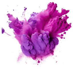 Fototapeta premium Vibrant purple powder explosion art