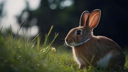 Fototapeta premium rabbit in the grass