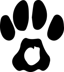 Hand drawn wild animals foot prints. 