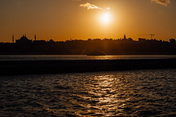 sunset over Istanbul