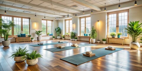 serene zen yoga studio peaceful meditation space online yoga classes mindfulness wellness self-care