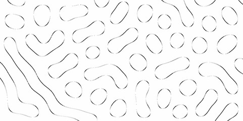 Abstract Turing organic wallpaper with background. Turing reaction diffusion monochrome seamless pattern with chaotic motion. Natural seamless line pattern. Linear design with biological shapes.