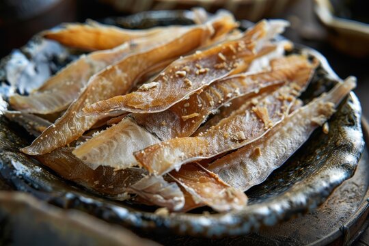 Dried filefish as jerky