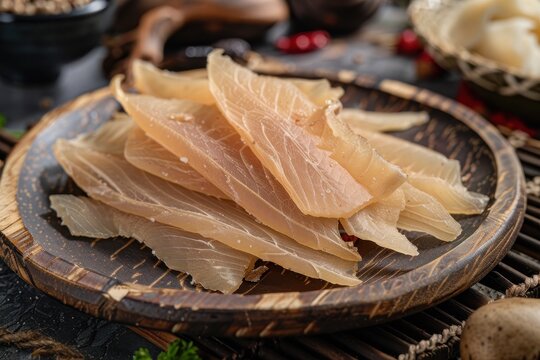 Dried filefish transformed into jerky