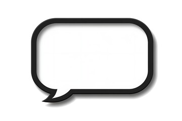 Naklejka premium Rectangular speech bubble no background