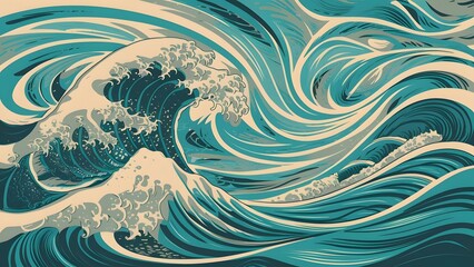 The Great Wave, a Twist of Water and Wind