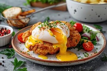 Eggs Benedict breakfast tasty