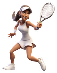 PNG Tennis sports racket player.