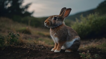 Fototapeta premium rabbit in the field