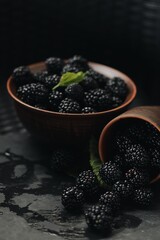 black and juicy blackberry berry