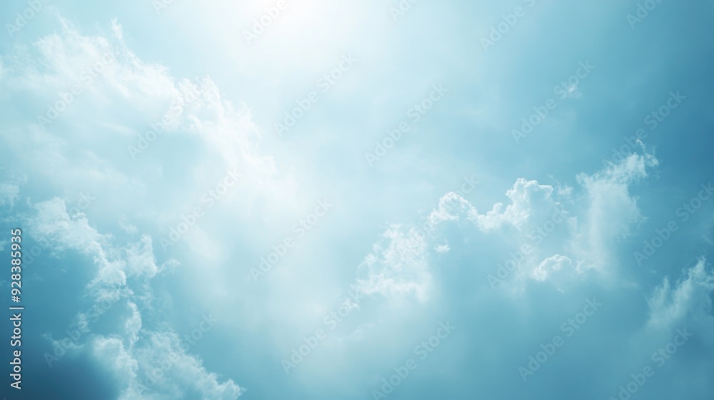 Canvas Prints Plane Flying Through Cloudy Blue Sky