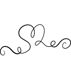 Decorative Border, Frame, Divider for Wedding or Invitation Card. Page Decoration. Vector Illustration