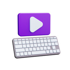 keyboard 3d render icons