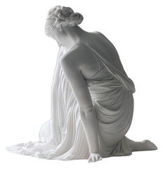 Naklejka premium PNG Elegant white marble statue art