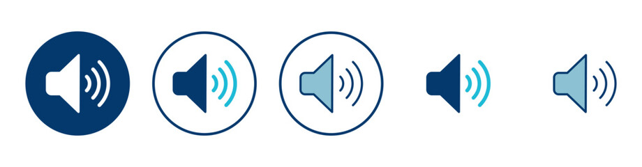 Speaker icon vector isolated on white background. Volume icon. Loudspeaker icon vector. Audio. Sound