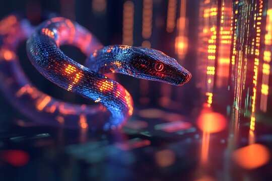 Abstract background of a digital technology with python
