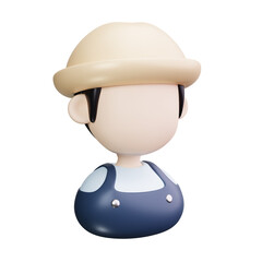 farmer 3d render icons