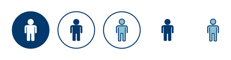 Man icon vector isolated on white background. male icon vector. human symbol