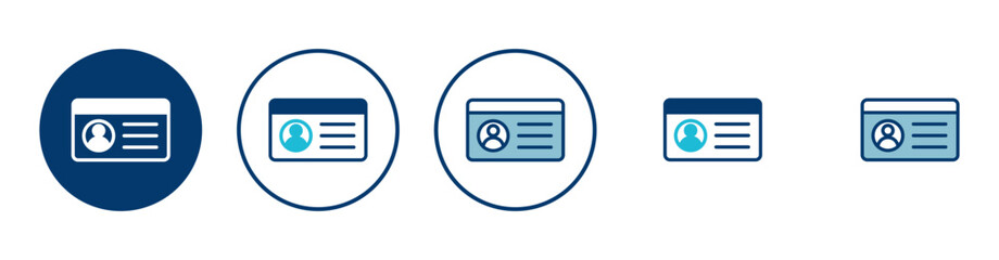 License icon vector isolated on white background. Identity icon. Id card