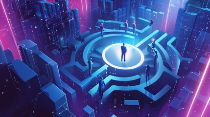 A tech startup team leader guiding the team through a complex problem.