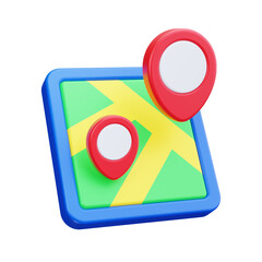 maps 3d render icons