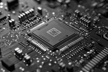 Computer Motherboard Close-Up