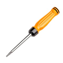 Fototapeta premium Close up of an Orange and Black Screwdriver Isolated on a White Background