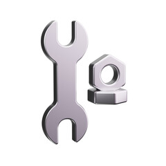 wrench 3d render icons