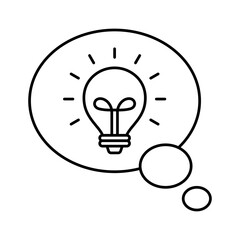 Light bulb, idea concept and inspiration symbol icon editable stroke 