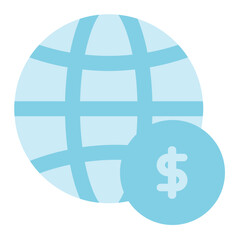 global finance icon for illustration