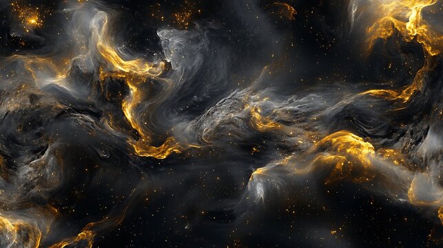 The image could be named Mystical Elements Intertwined in a Cosmic Landscape