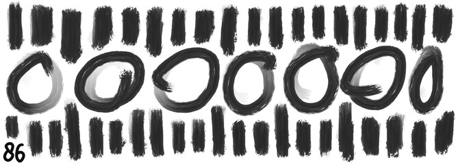 Grunge stripes mega set bundle collection. Black labels, frames, paint texture. Brush strokes mockups template. Background handmade design elements.