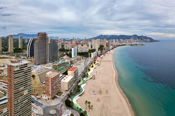 Fototapeta premium A beach at Benidorm, Spain