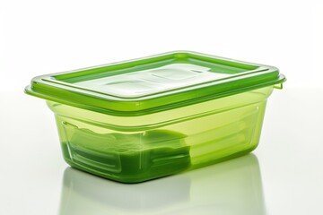 Food container made of plastic white background