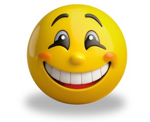 Illustration  funny smaily emoji that has captured the entire world Map.