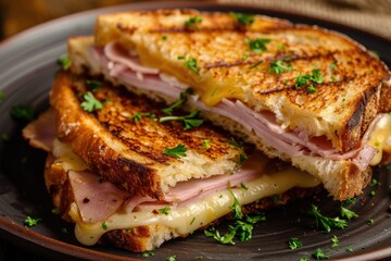 Ham and cheese sandwich Monte Cristo style