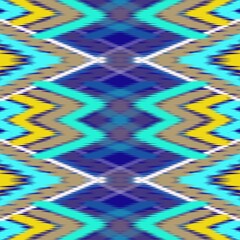  Ikat semless pattern for fabric, wallpaper, tiles, traditional seamless, Aztec, tribal. Hmong, Native American Indian, Pattern design for wrap, carpet, decorative illustration
