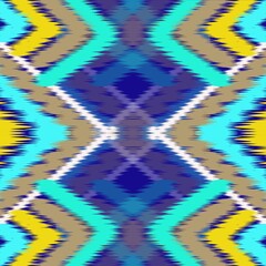  Ikat semless pattern for fabric, wallpaper, tiles, traditional seamless, Aztec, tribal. Hmong, Native American Indian, Pattern design for wrap, carpet, decorative illustration