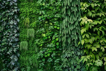 Green Wall Texture, Vertical Garden Background, Eco Bio Room Interior, Live Plans Pattern, Herbs, Creepers