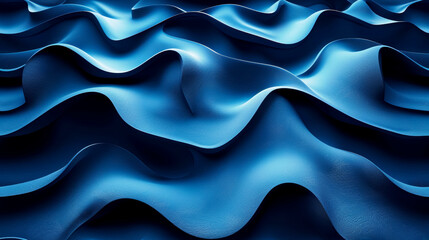 Fototapeta premium Flowing Blue Fabric Waves