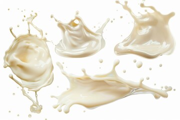 High resolution photo of mayonnaise splashing isolated Perfect for food or cosmetic design