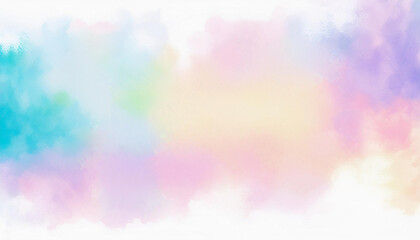 パステルカラーでカラフルな可愛いにじみペイントの背景