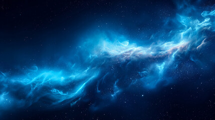 Fototapeta premium A Stunning Blue Supernova Galaxy Filled With Luminous Energy in the Vastness of Space. Generative AI