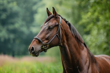 Obraz premium Horse posing for camera in natural setting