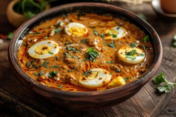 Hot Indian egg curry - Powered by Adobe