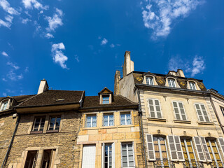 Antique building view in Beaune, France