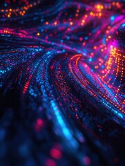 Colorful Spiral on Dark Background