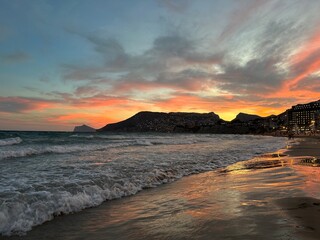 Un atardecer en Calpe, España