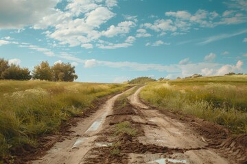 Rural backdrop on sunny day